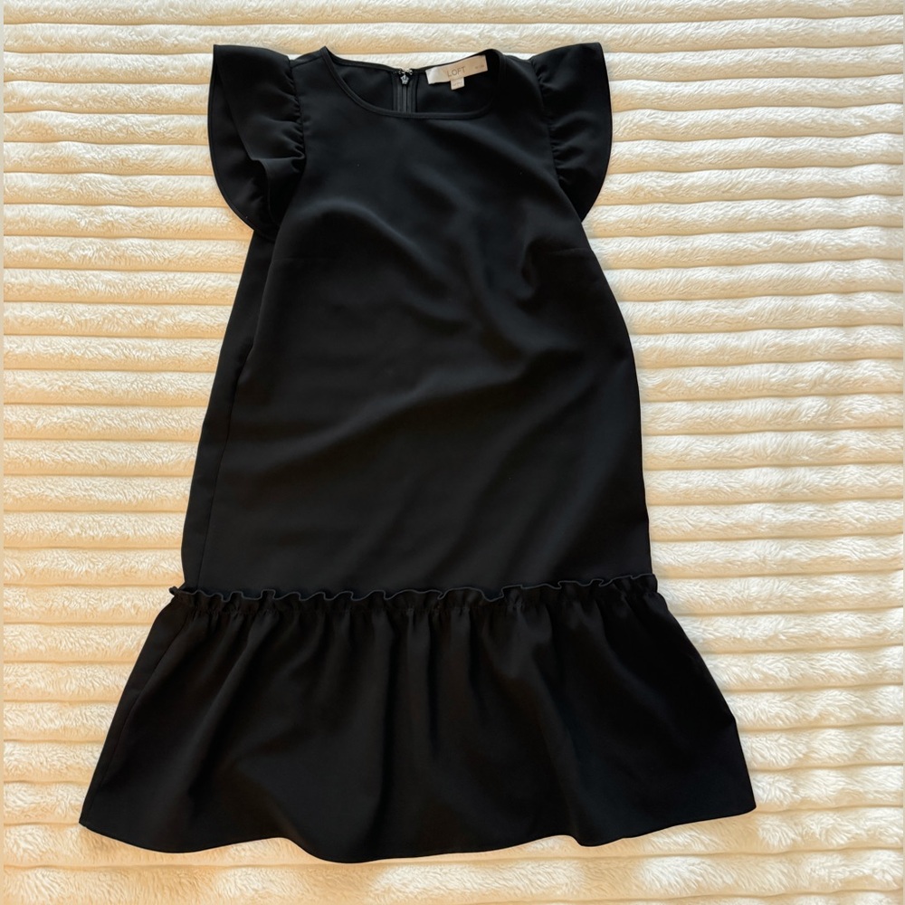 Ann Taylor LOFT Women Black Casual Dress XXS Petites